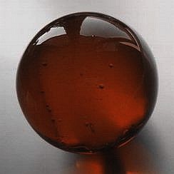 Glaskugel amber tiefdunkel, 100 mm, Stck